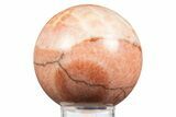 Polished Red-Pink Calcite Sphere - China #319437-1